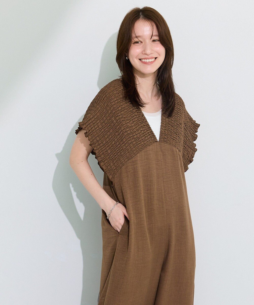 Green Parks シャーリングサロペット 