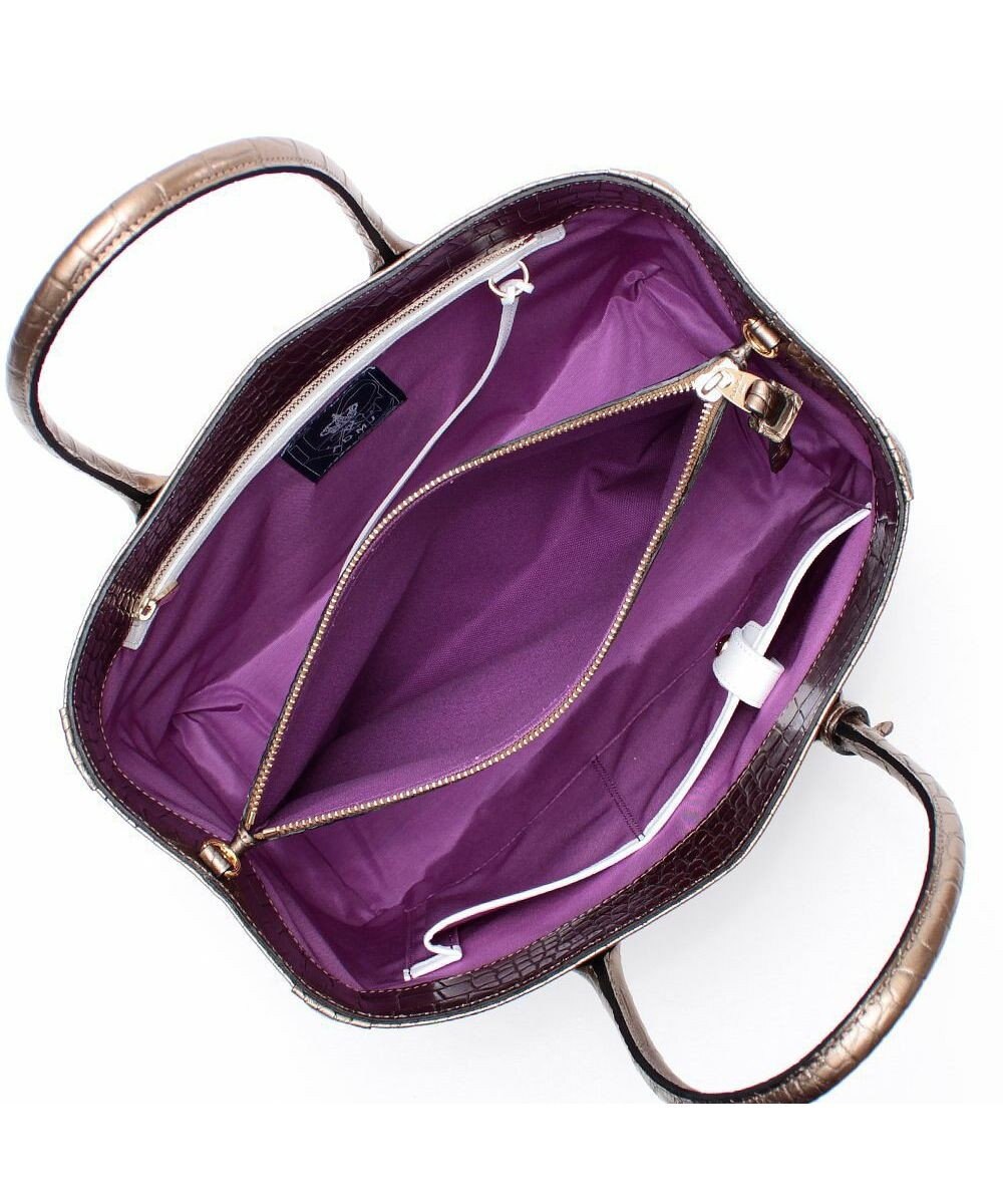 A.D.M.J. 【牛革】クロコダイル型押しトート32cm(Dカン付) 