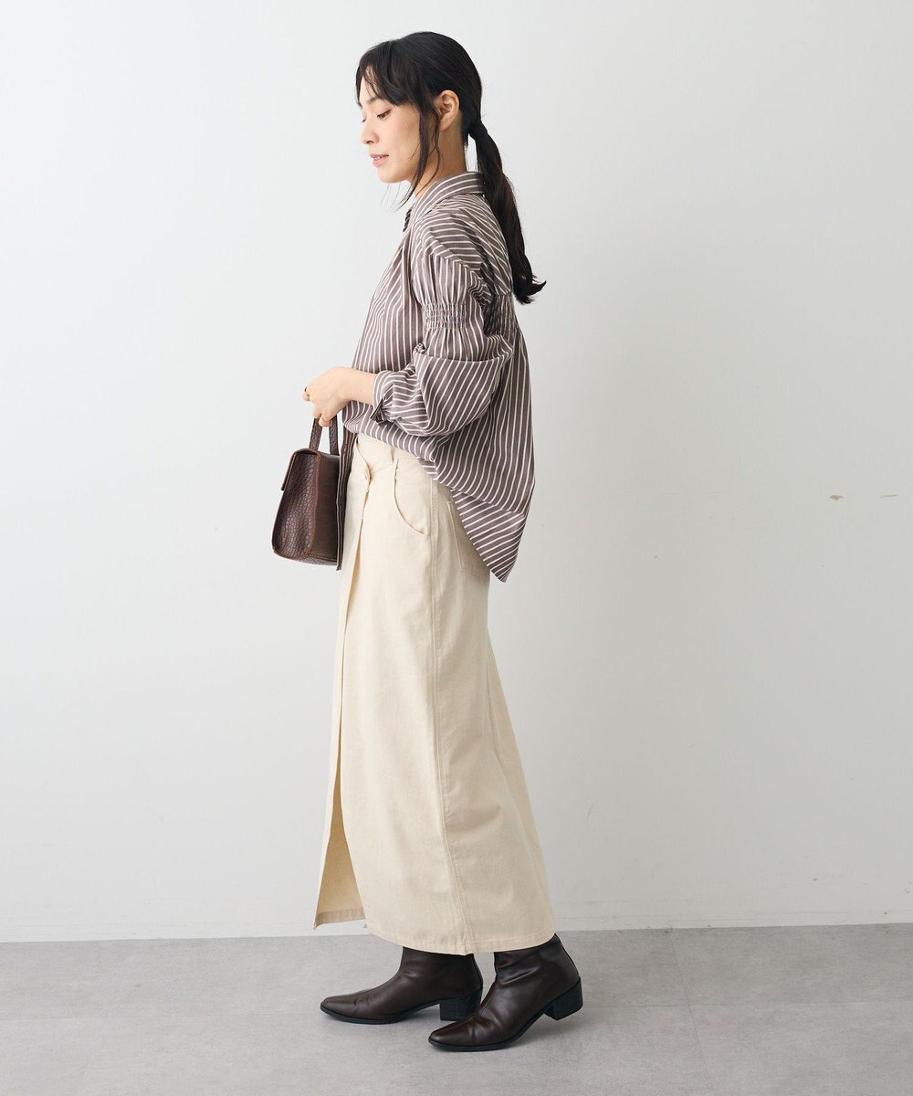 CRAFT STANDARD BOUTIQUE ラップ風デニムスカート 