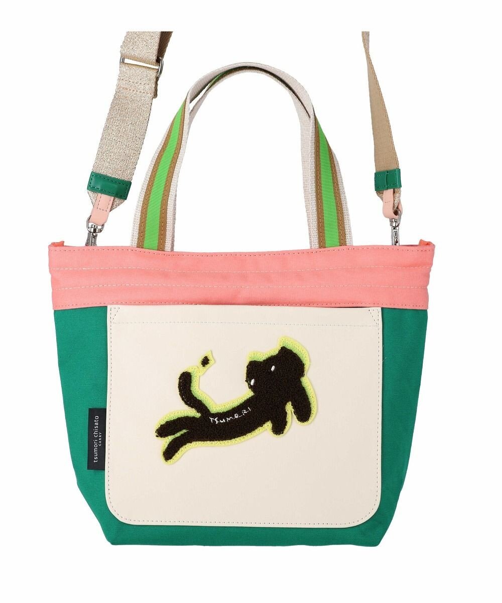 tsumori chisato CARRY キラミックスコンビ トートバッグ 2wayショルダー ネコ Sサイズ 