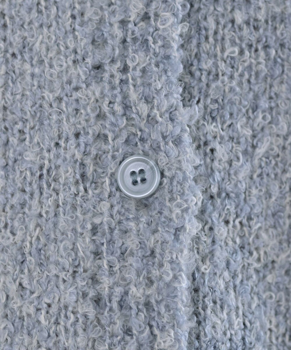 Tiaclasse 【着丈が選べる】ハイネックブークレカーディガン 