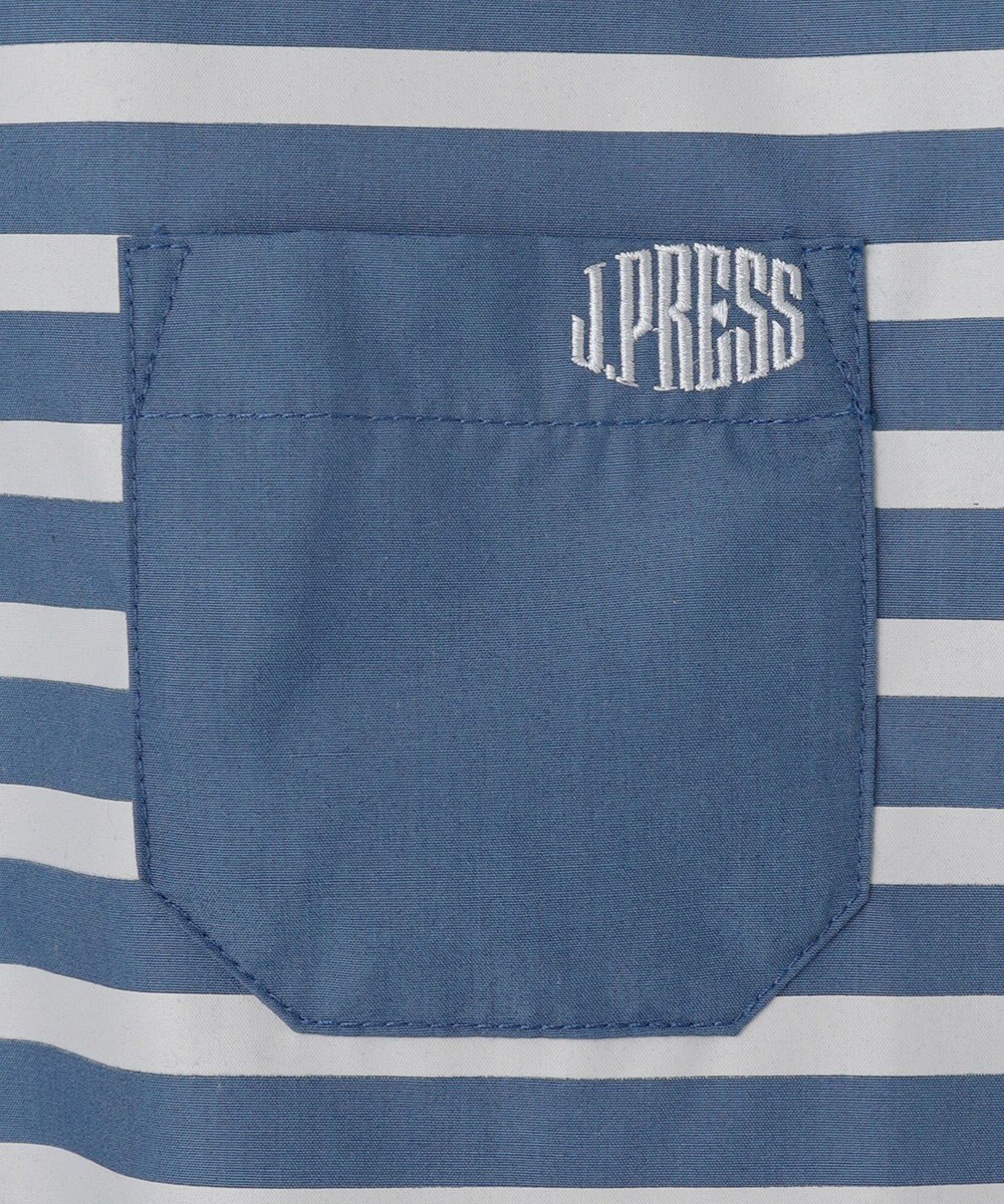 J.PRESS KIDS 【140-170cm】TCブロード パネルボーダープリント シャツ 