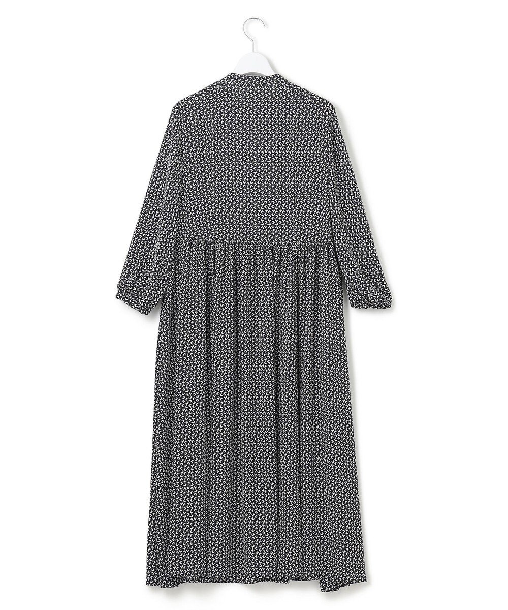 23区 L 【洗える】モダンジオメトリックプリント ワンピース 
