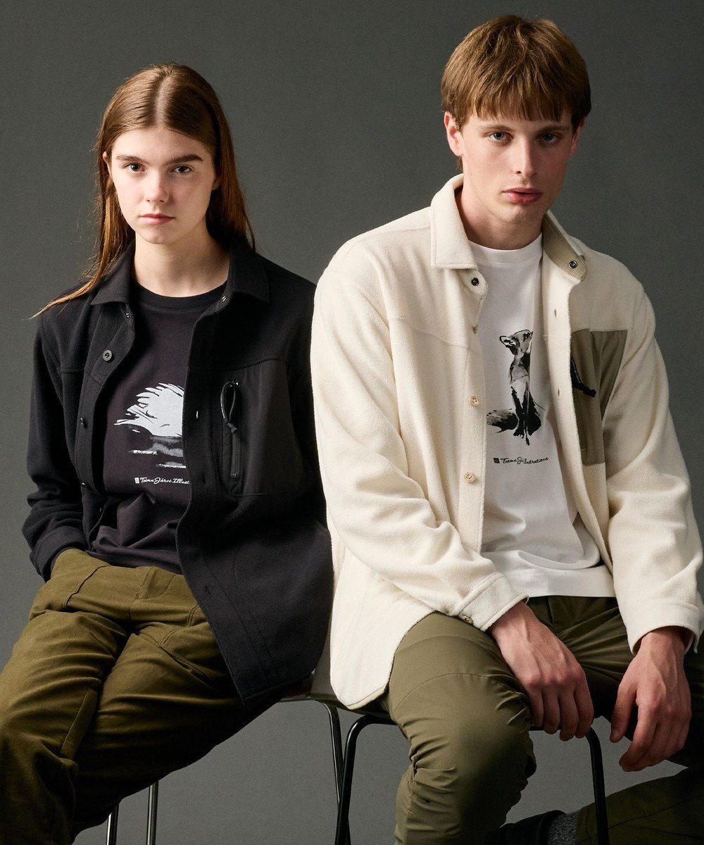 JOSEPH ABBOUD MOUNTAIN 【ライトシャツアウター】ハイカウントマイクロフリースシャツ 