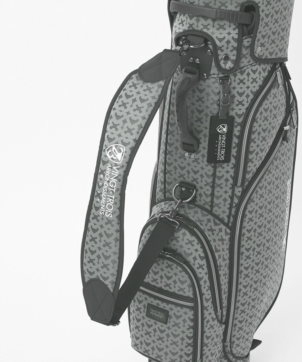 23区GOLF 【UNISEX】モノグラムライトキャディバッグ　ベテランゴルファーにもおすすめなモダンデザイン 