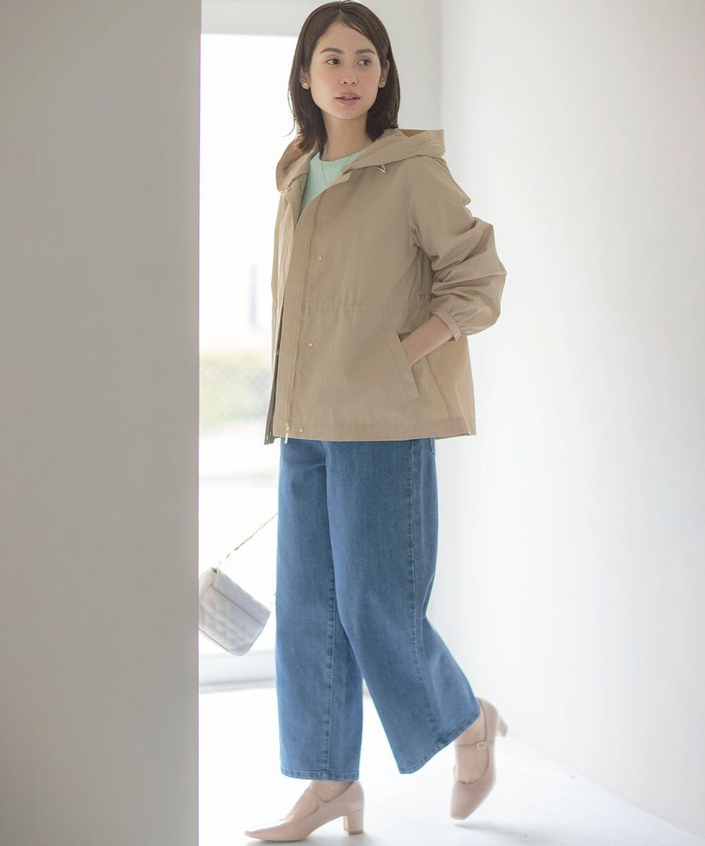 組曲 L ライトデニム セミワイドパンツ 