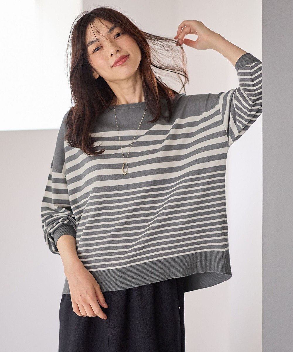 ANY 【洗濯機可】ボーダーニット 