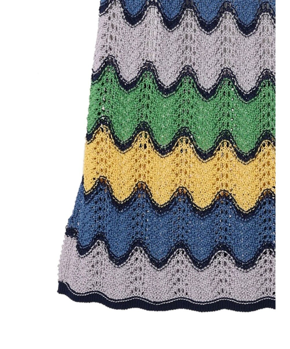 Green Parks 透かし編みマルチボーダースカート 