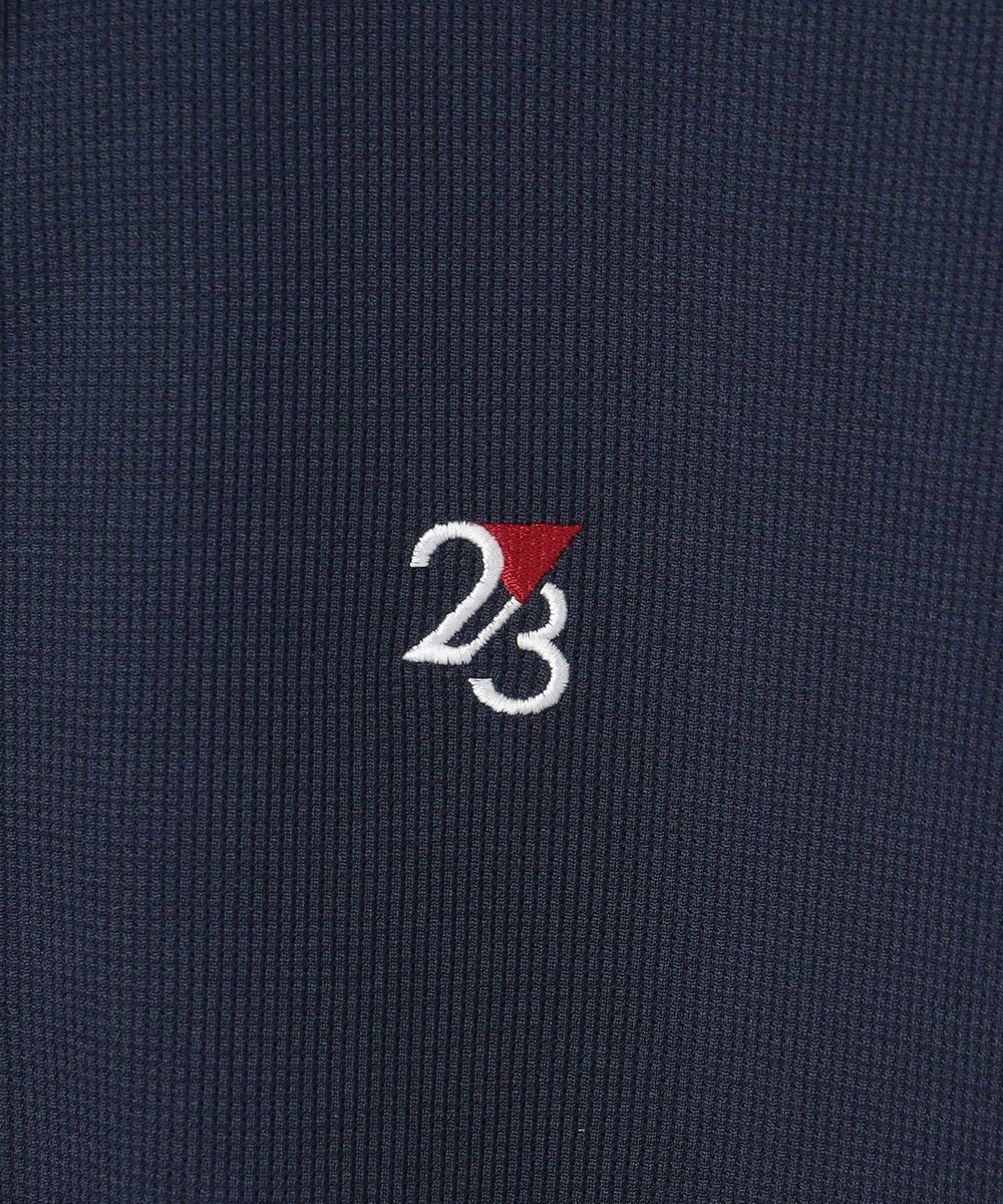 23区GOLF 【MEN】ミニワッフル長袖ポロ 