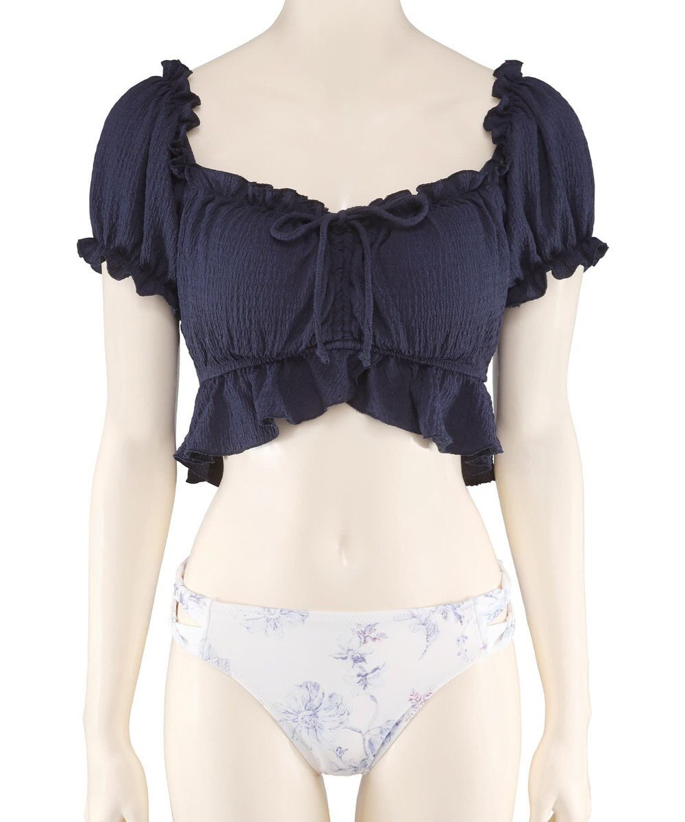 San-ai Resort（三愛水着楽園） 軽い着け心地でしっかり盛れる【楽盛り水着】　パフスリーブワイヤービキニ　9M　【San-ai Resort（サンアイリゾート）】 