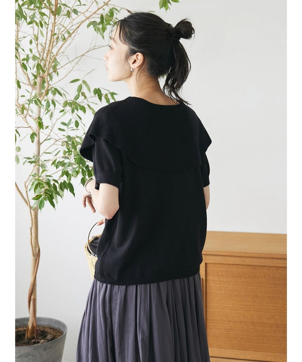 CRAFT STANDARD BOUTIQUE ＢＩＧカラー半袖ニットプルオーバー 