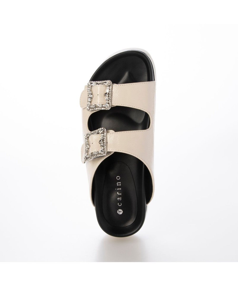 MODE ET JACOMO <carino>厚底ビジューバックルサンダル 