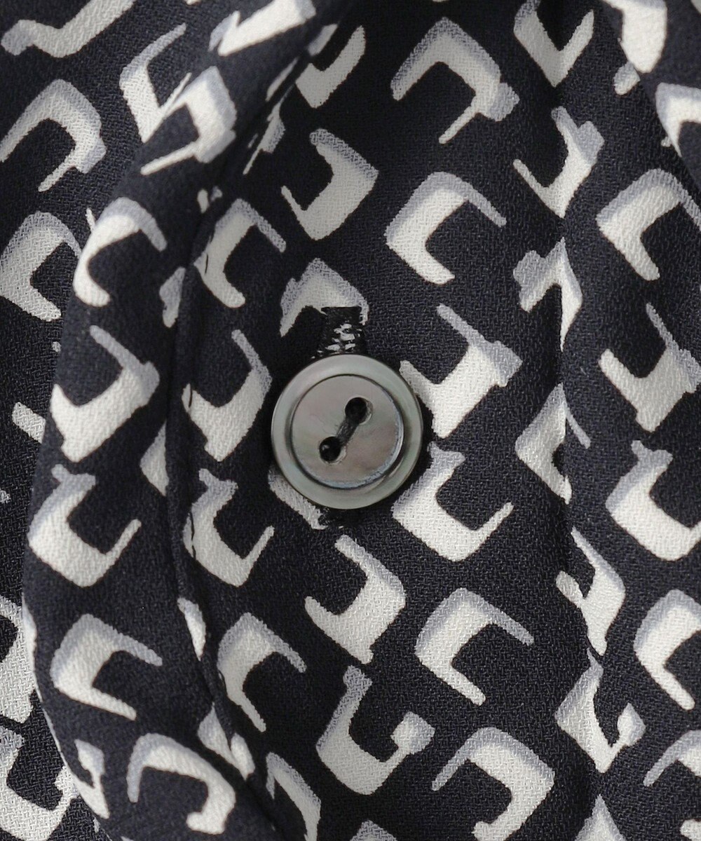 23区 L 【洗える】モダンジオメトリックプリント ワンピース 