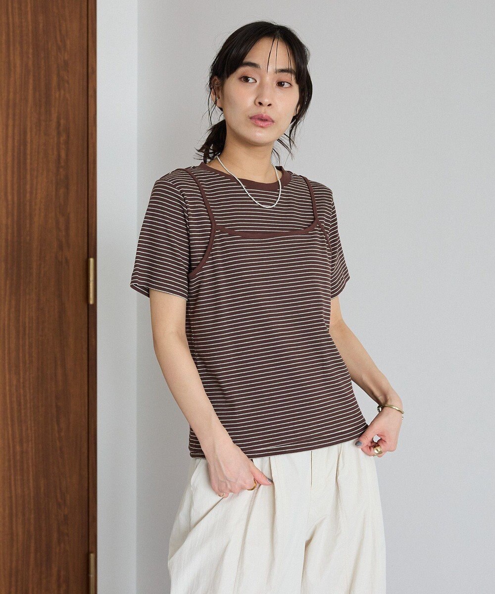CRAFT STANDARD BOUTIQUE 2点セット/ボーダーキャミ+Tシャツ 