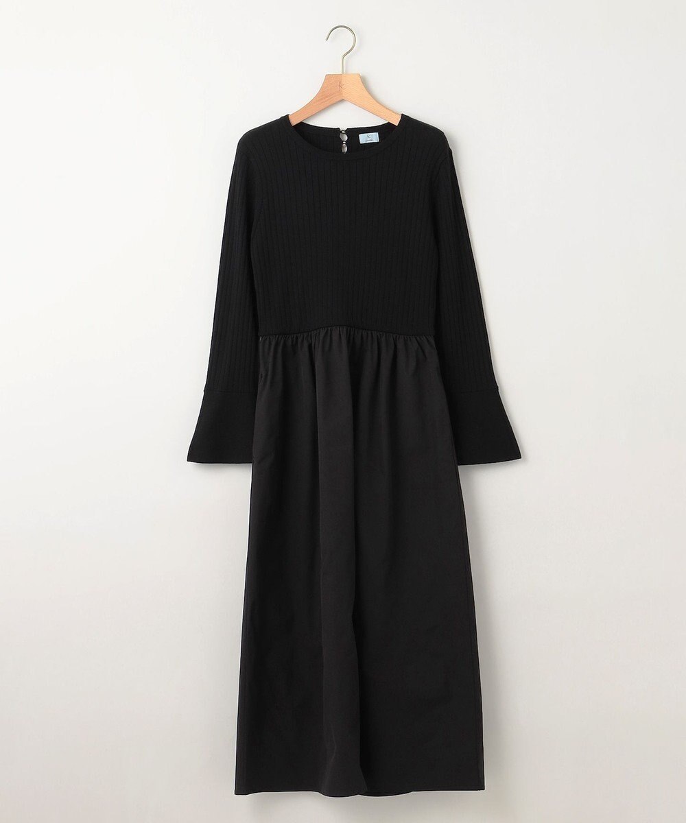 組曲 【WEB限定】リブニットコンビワンピース 