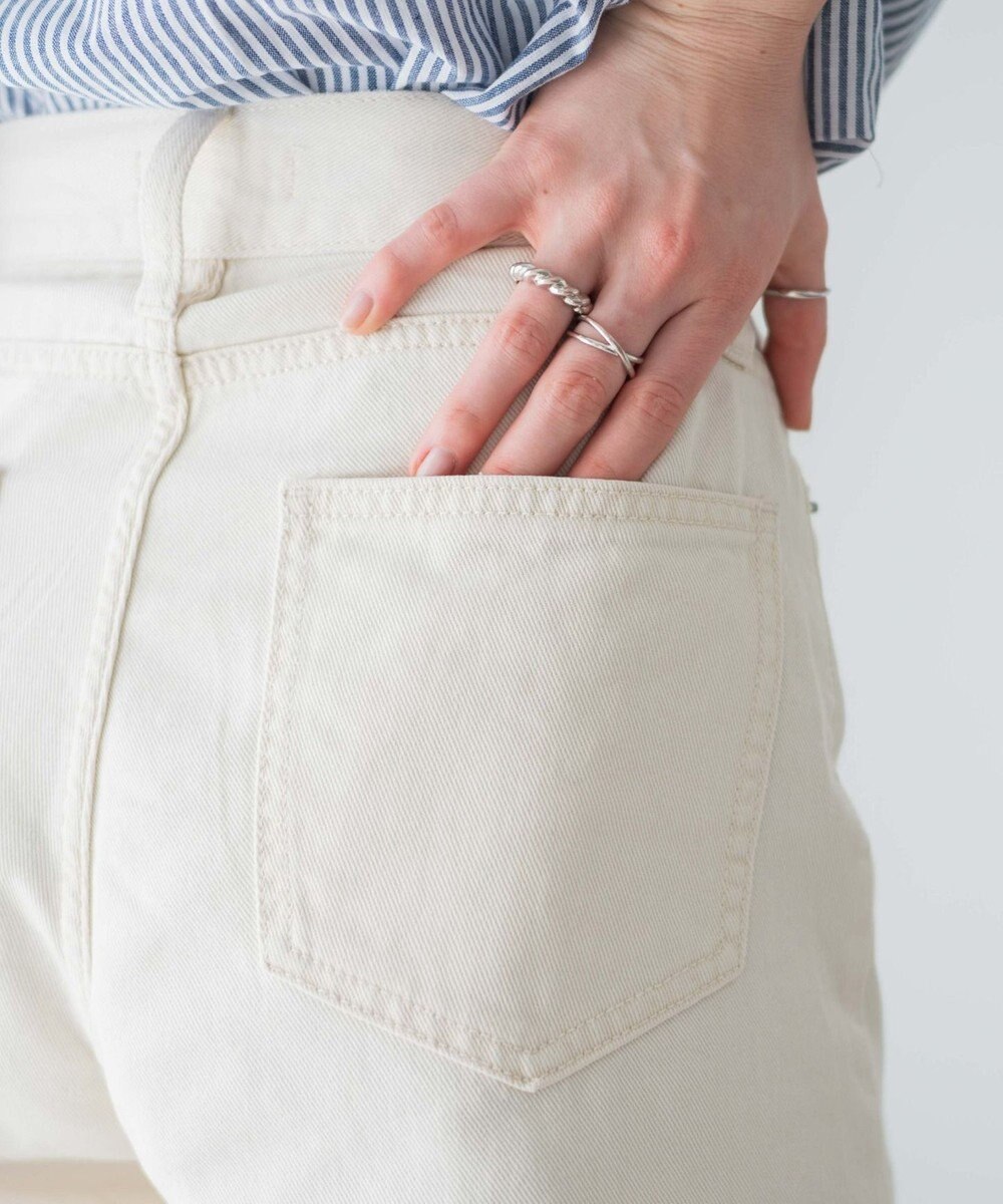 WEGO カラーウエストフィットワイドストレートパンツ 