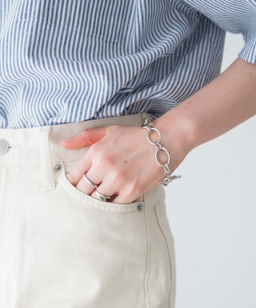 WEGO カラーウエストフィットワイドストレートパンツ 