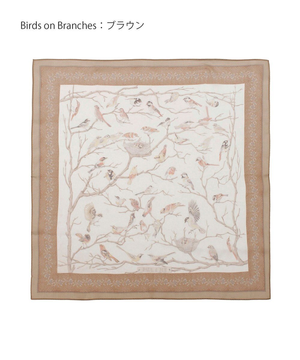 MOONBAT 【WEB限定】PAUL & JOE ACCESSOIRES シルクシフォンスカーフ 58×58cm 