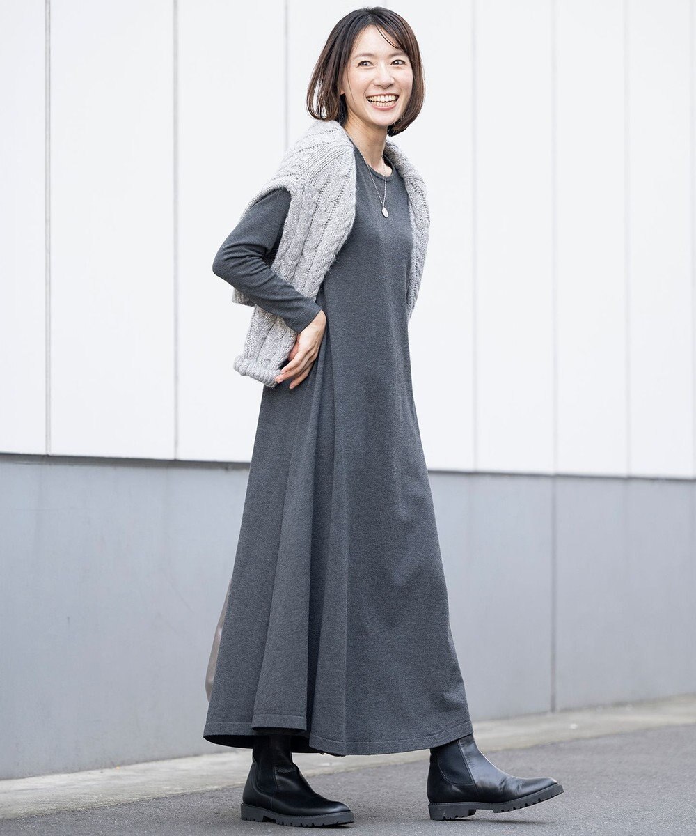 23区 S 【Sサイズ限定】ヴィスコースストレッチ フレアワンピース 