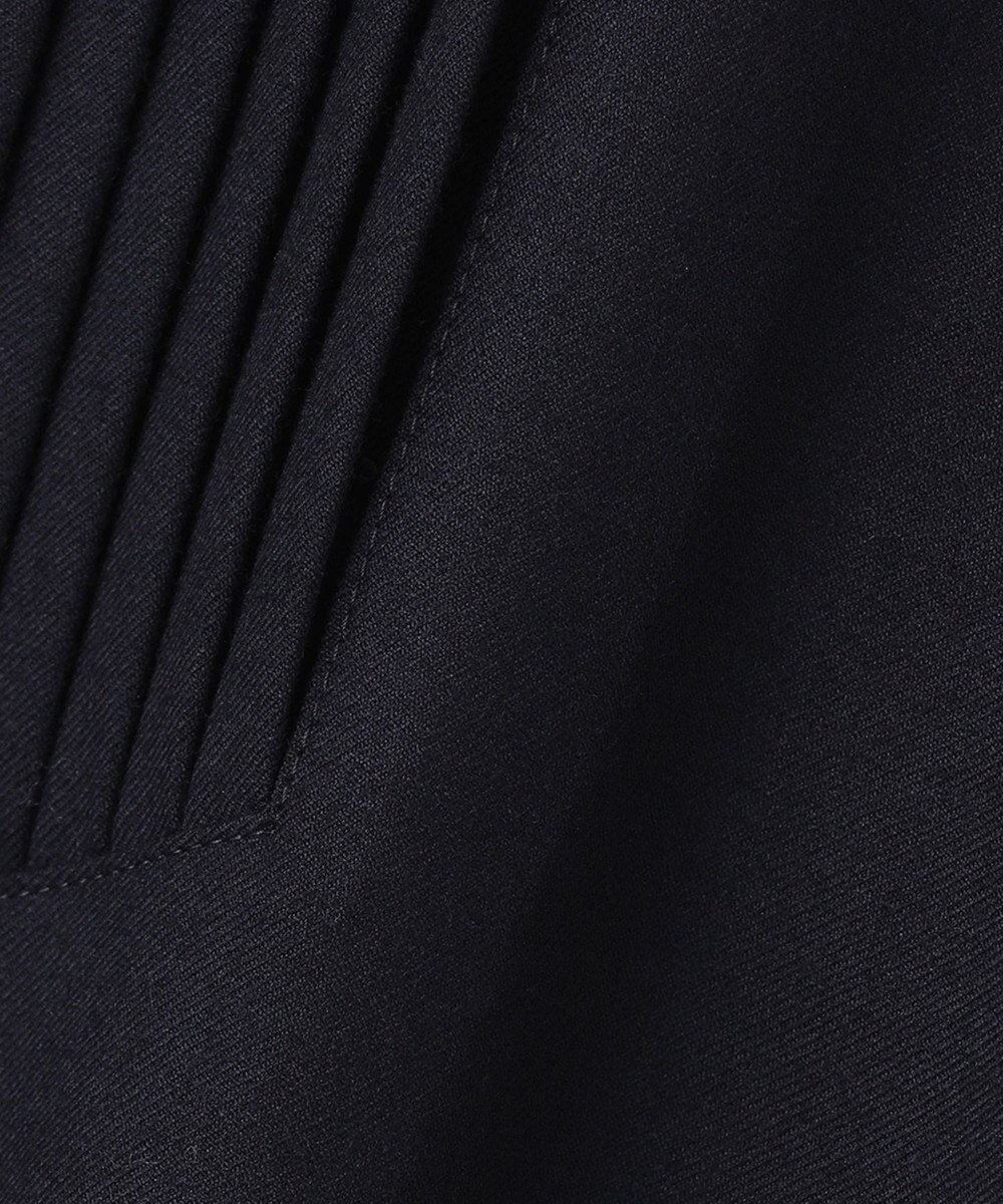 23区 L 【CLASSY.コラボ/洗える】ウールストレッチツイル ピンタック ワンピース 