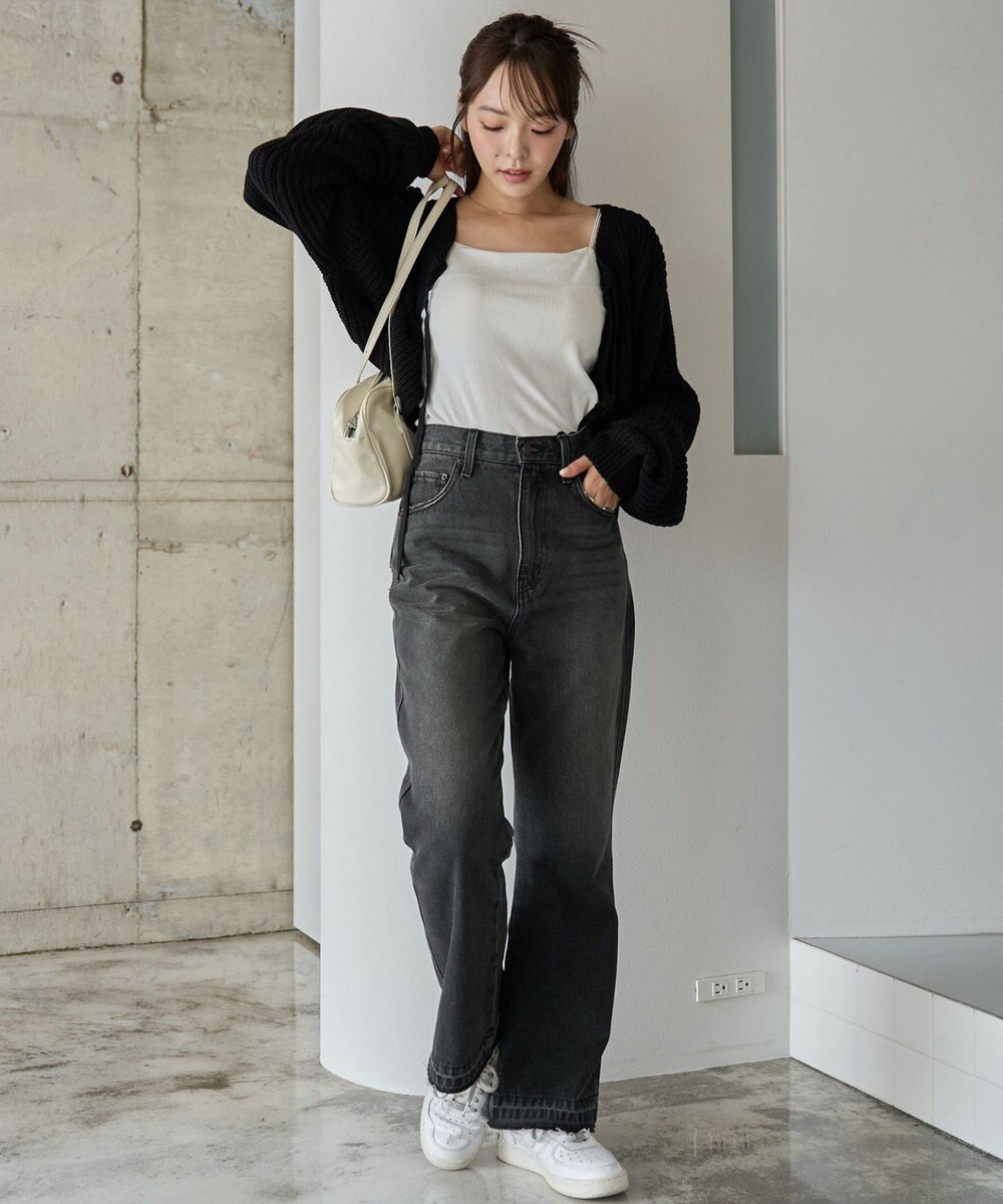 WEGO 【2024年秋冬新色カラー追加★】リボン2WAYカーデ 