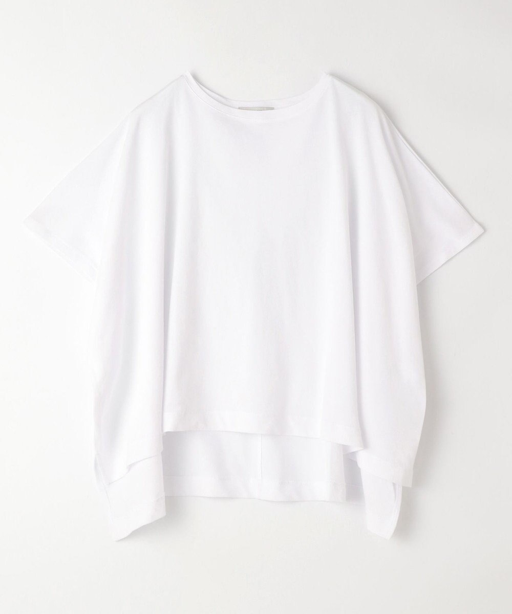 ANY ハイツイストコットンポンチョ風Tシャツ 