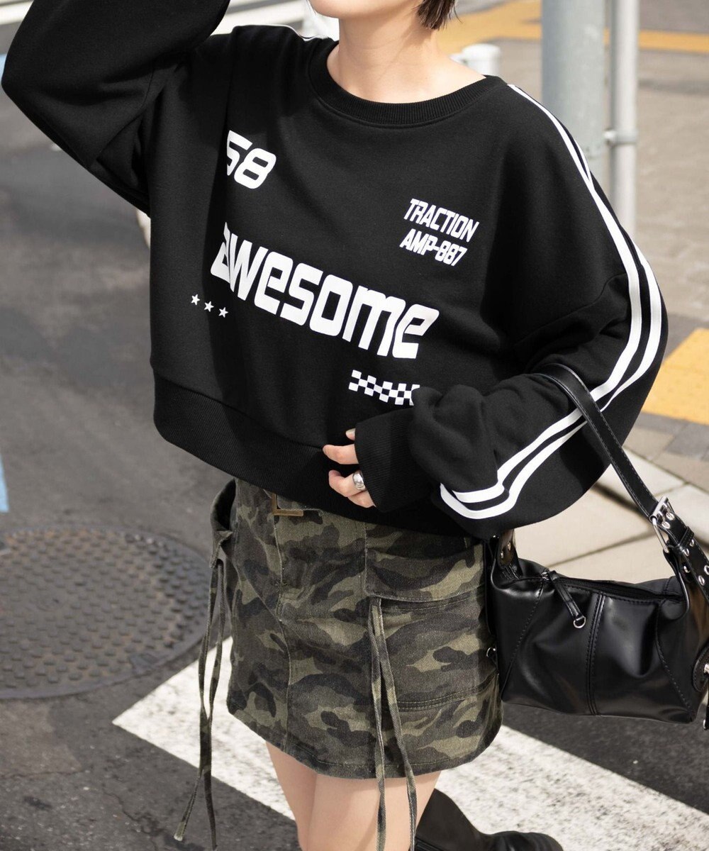 WEGO ゲームグラフィック2ラインショートスウェット 