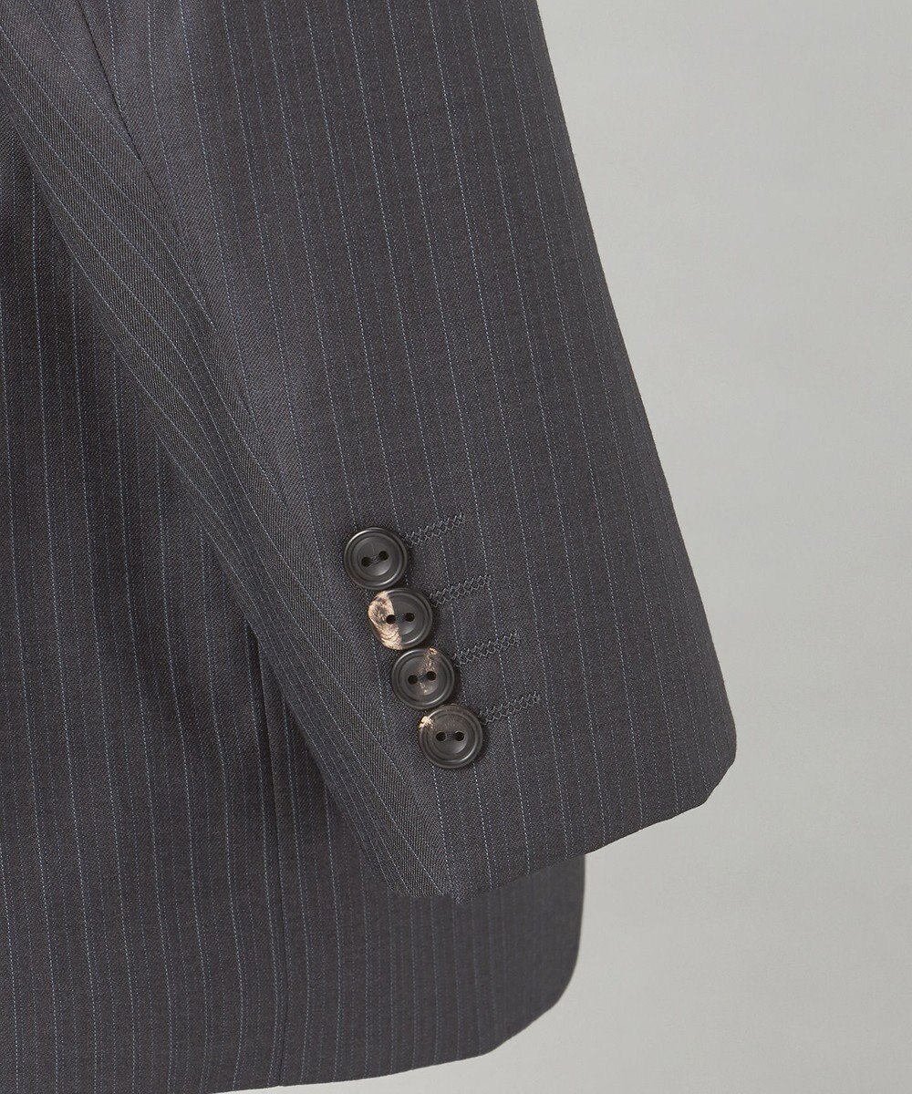 GOTAIRIKU 【Loro Piana Fabric】365 通年スーツ(グレー×ストライプ) 