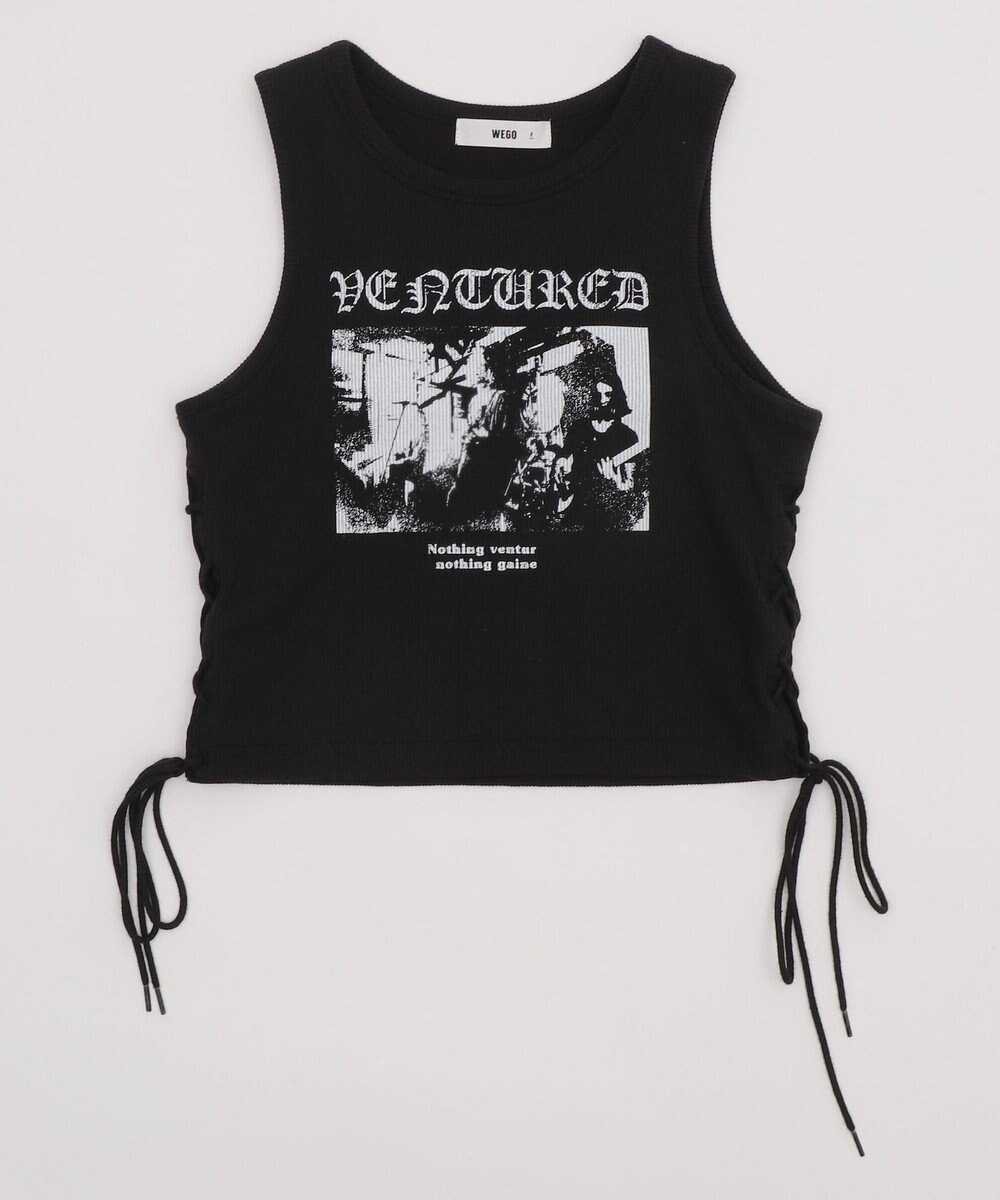 WEGO サイドレースアップグラフィックタンク 