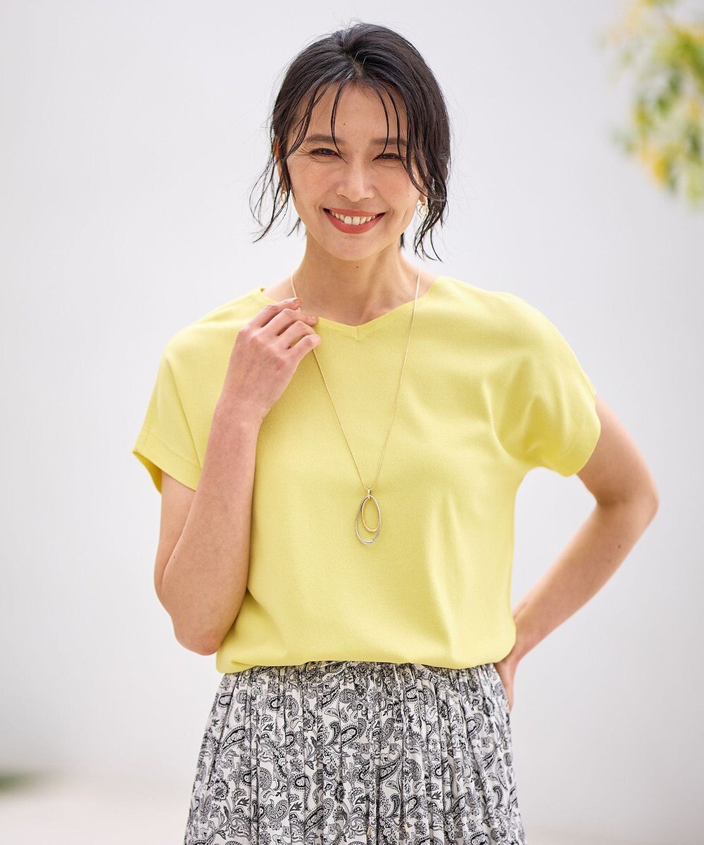 ANY L ハーフスリーブニット 