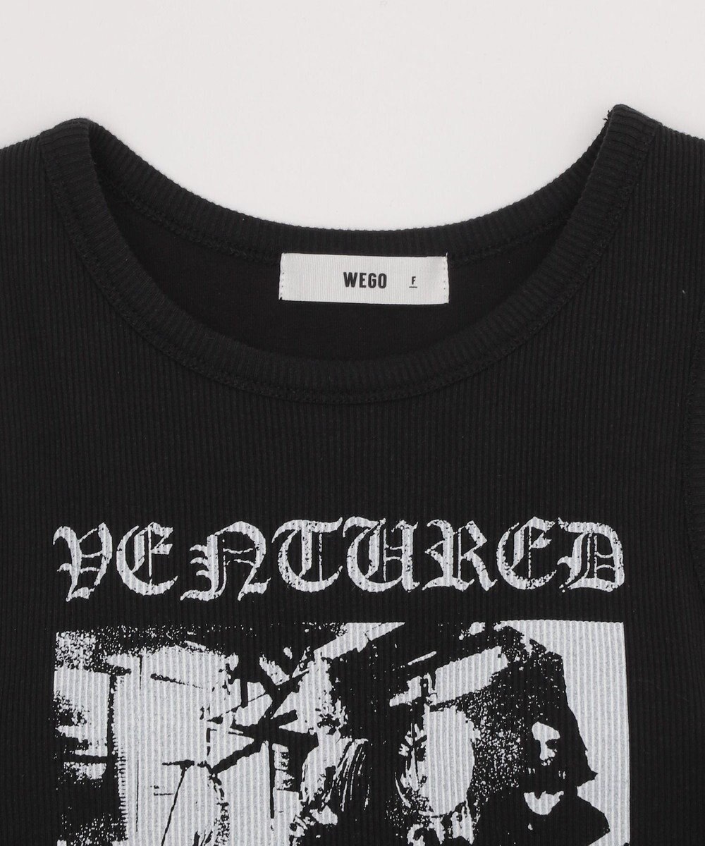 WEGO サイドレースアップグラフィックタンク 