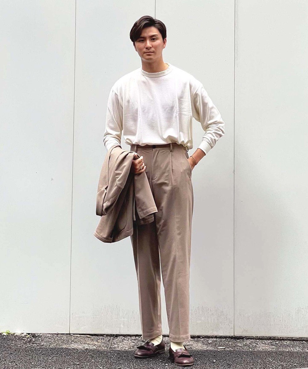 KASHIYAMA 【ウォッシャブル】ウールジャージークルーネックニット 