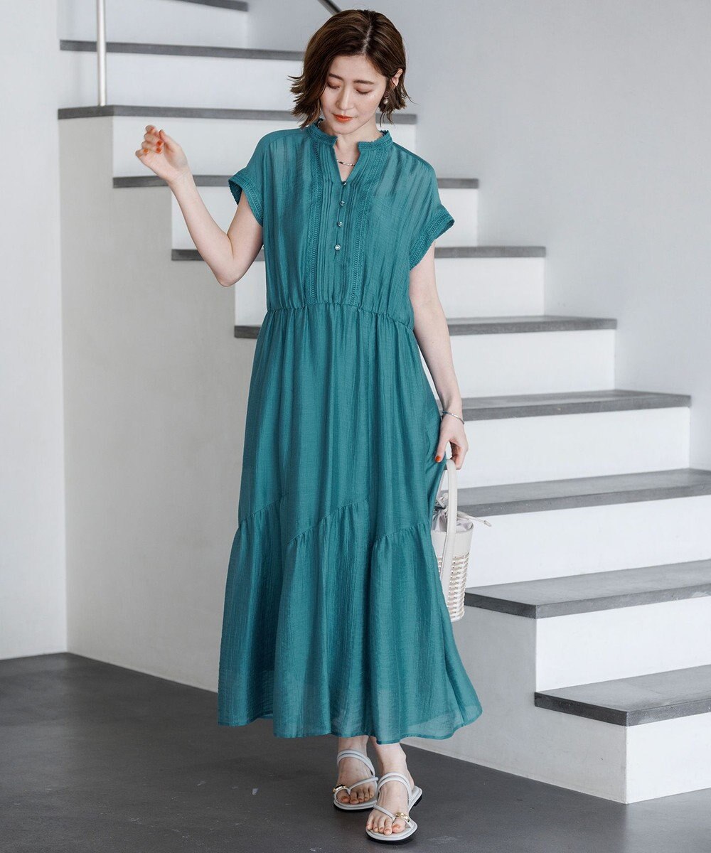 23区 S 【先行予約/WEB&一部店舗限定】シアーワッシャー レース ワンピース 