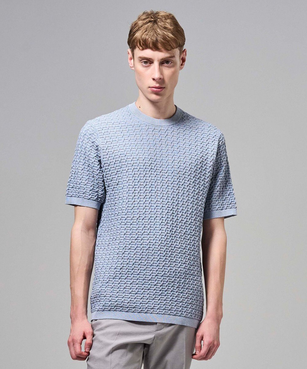 JOSEPH HOMME ドライコットンリンクス　半袖クルーネックニット 