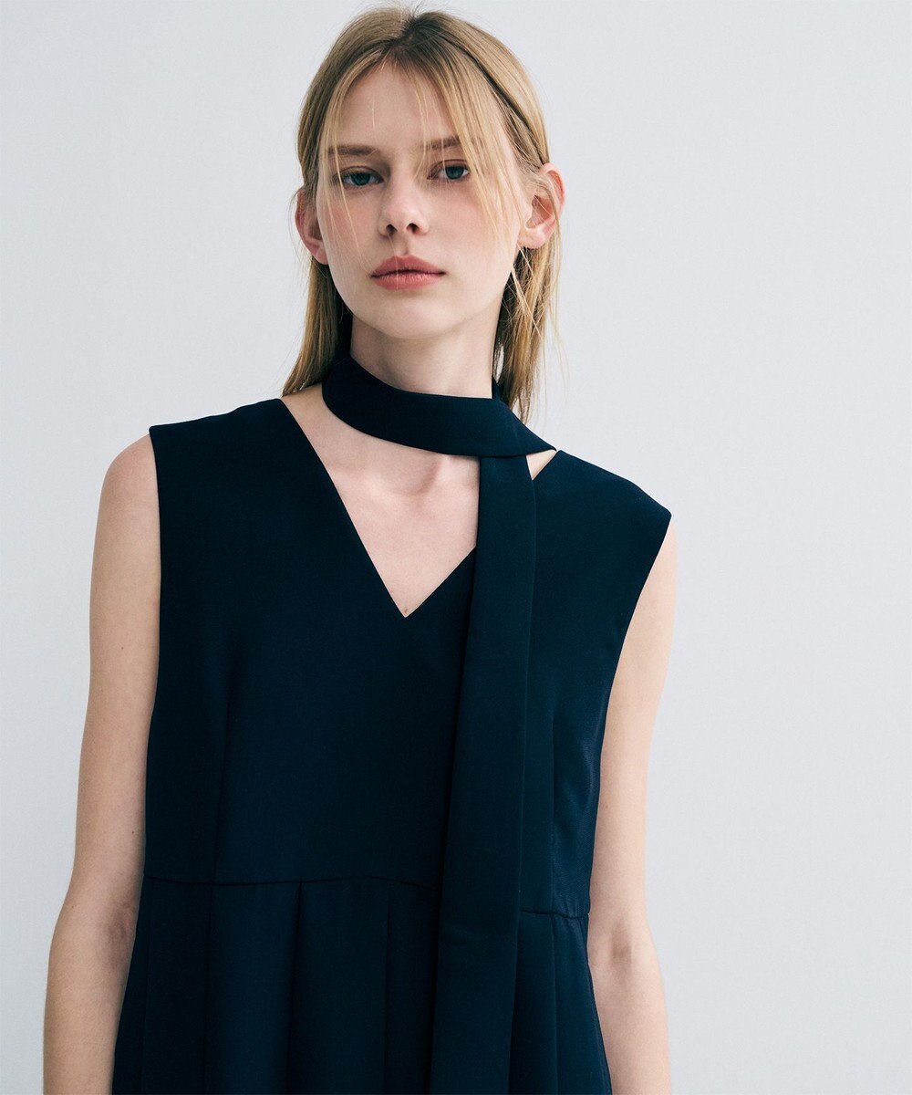 uncrave ウォッシャブルダブルクロス プリーツオールインワン 