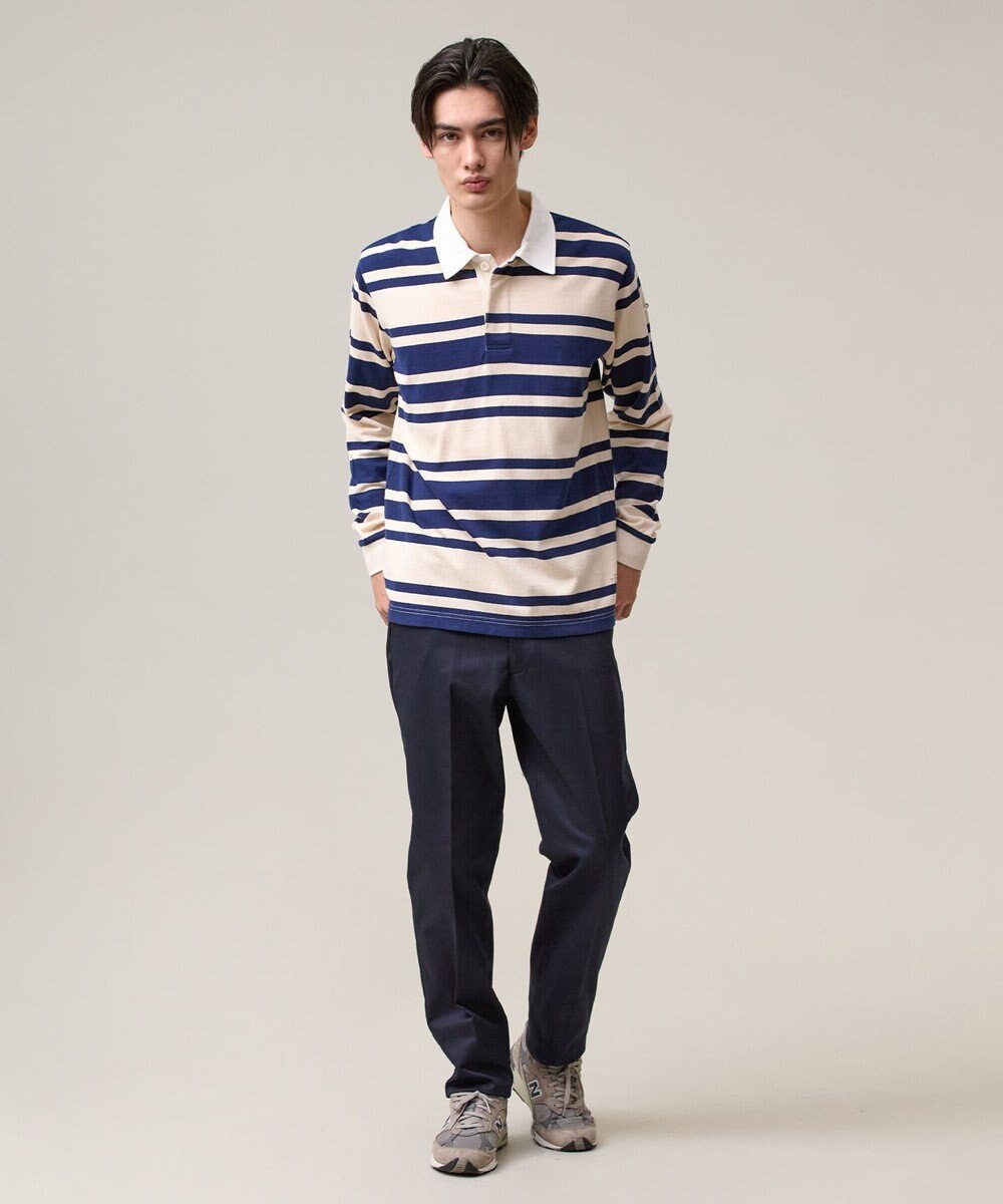 J.PRESS MEN 洗練されたシルエットと機能美【ストレッチ】トリコチン ステムテーパードパンツ 