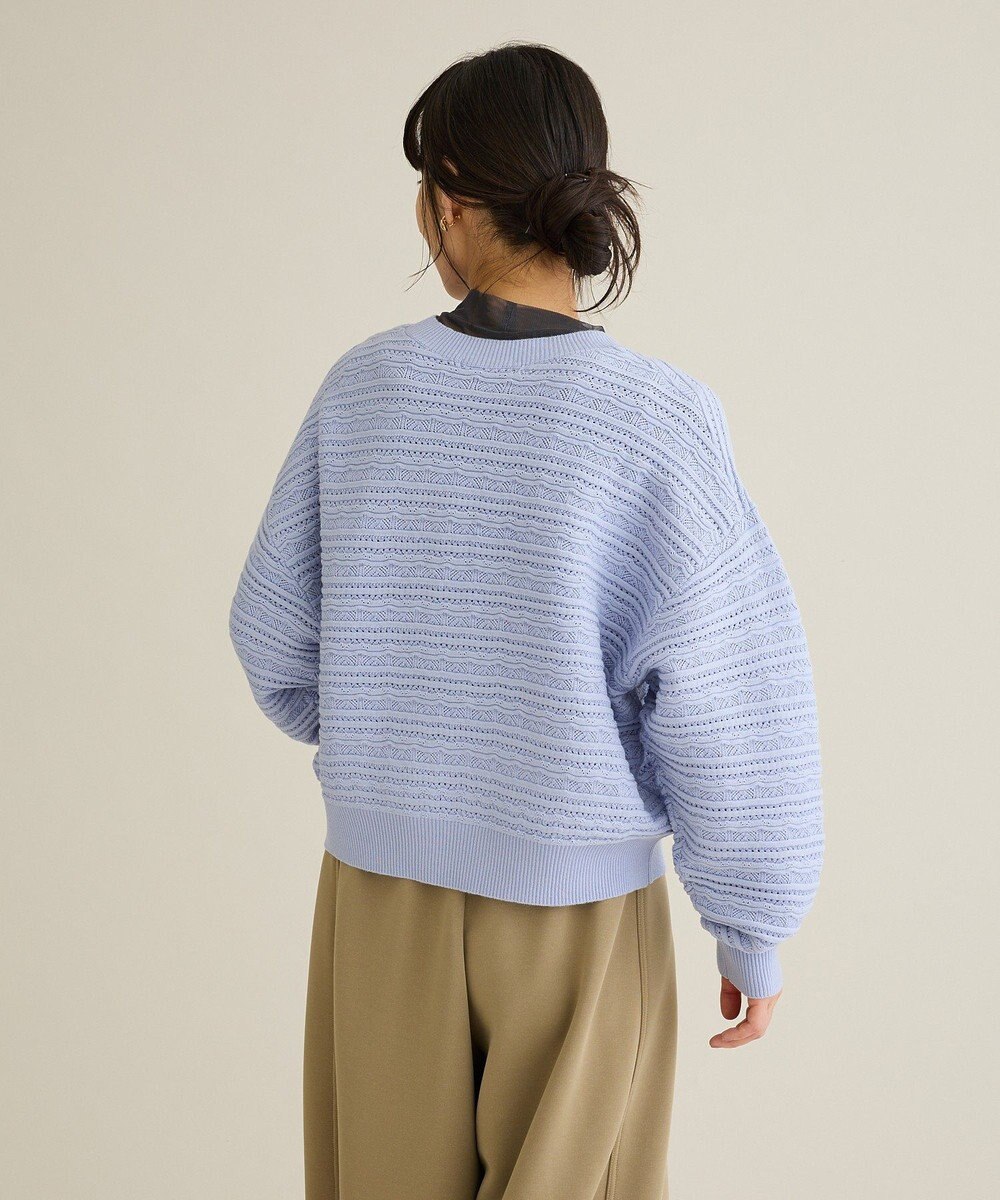 CRAFT STANDARD BOUTIQUE レースボーダーニットプルオーバー 