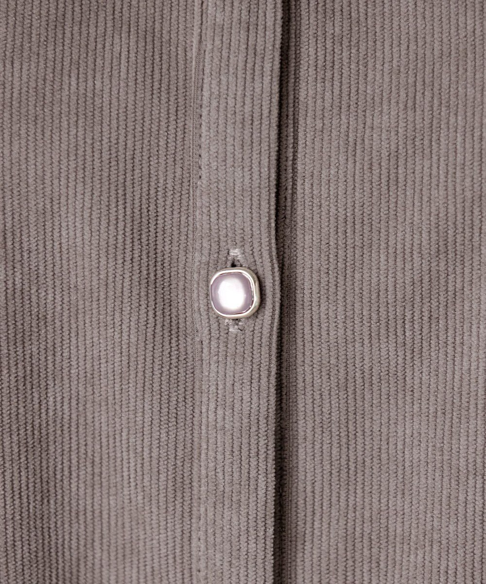 Tiaclasse L 【洗える】コーデュロイシャツチュニックブラウス 