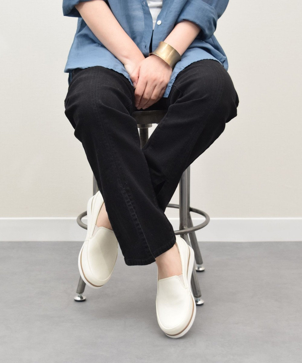 INTER-CHAUSSURES 【BUSSOLA】レザースリッポンスニーカー 