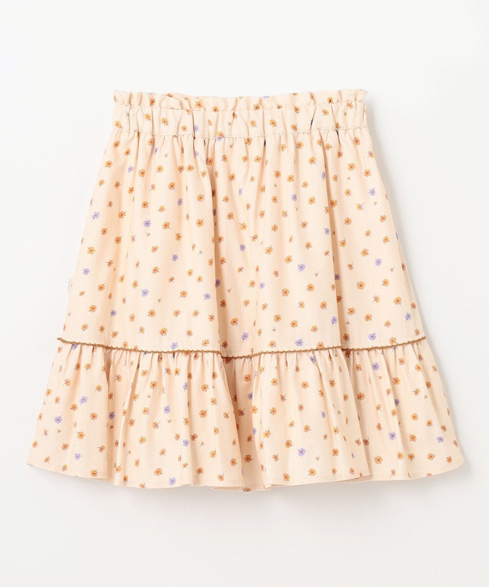 組曲 KIDS 【150-160cm】モノトーン花柄 スカート 