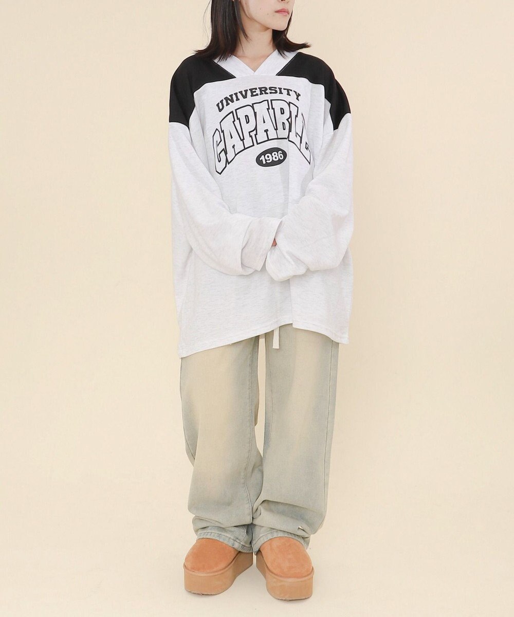 WEGO バイカラースポーツスウェット 