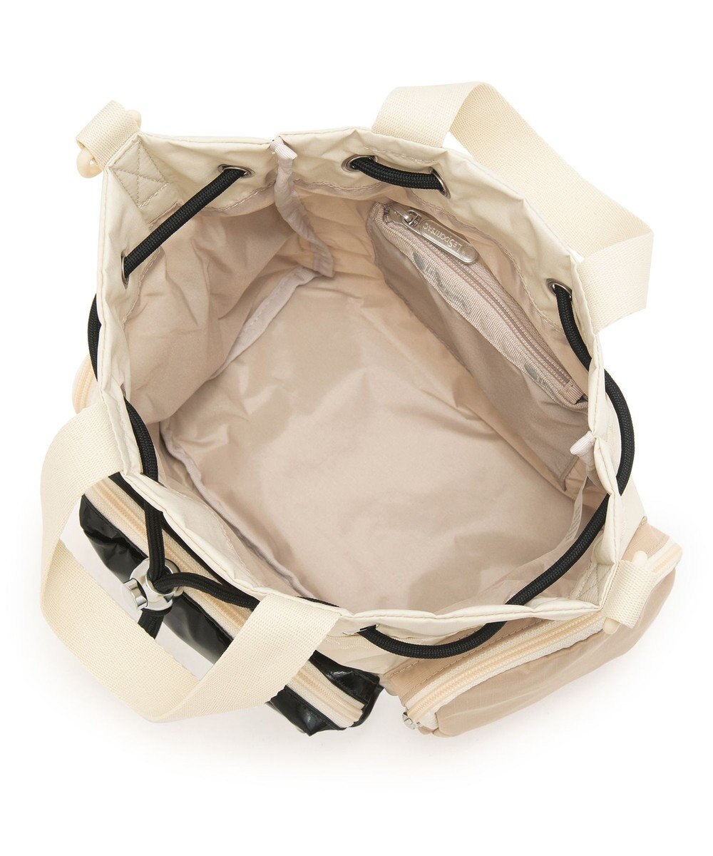 LeSportsac CONV DRAWSTRING CRSSBDY/ベージュ/ブラックシャイン/メレンゲ 