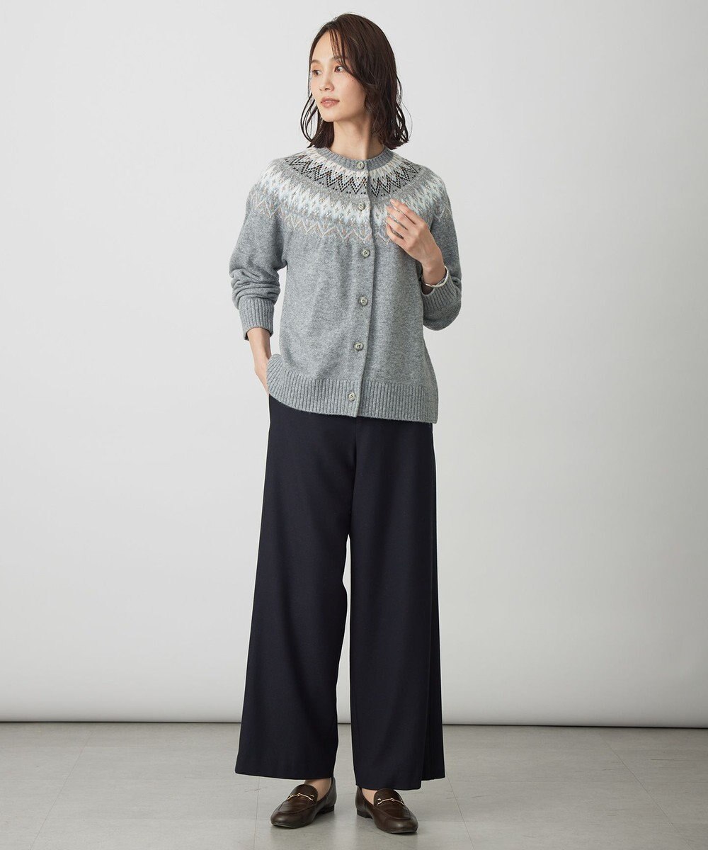J.PRESS LADIES L FAIR ISLE ニット カーディガン 