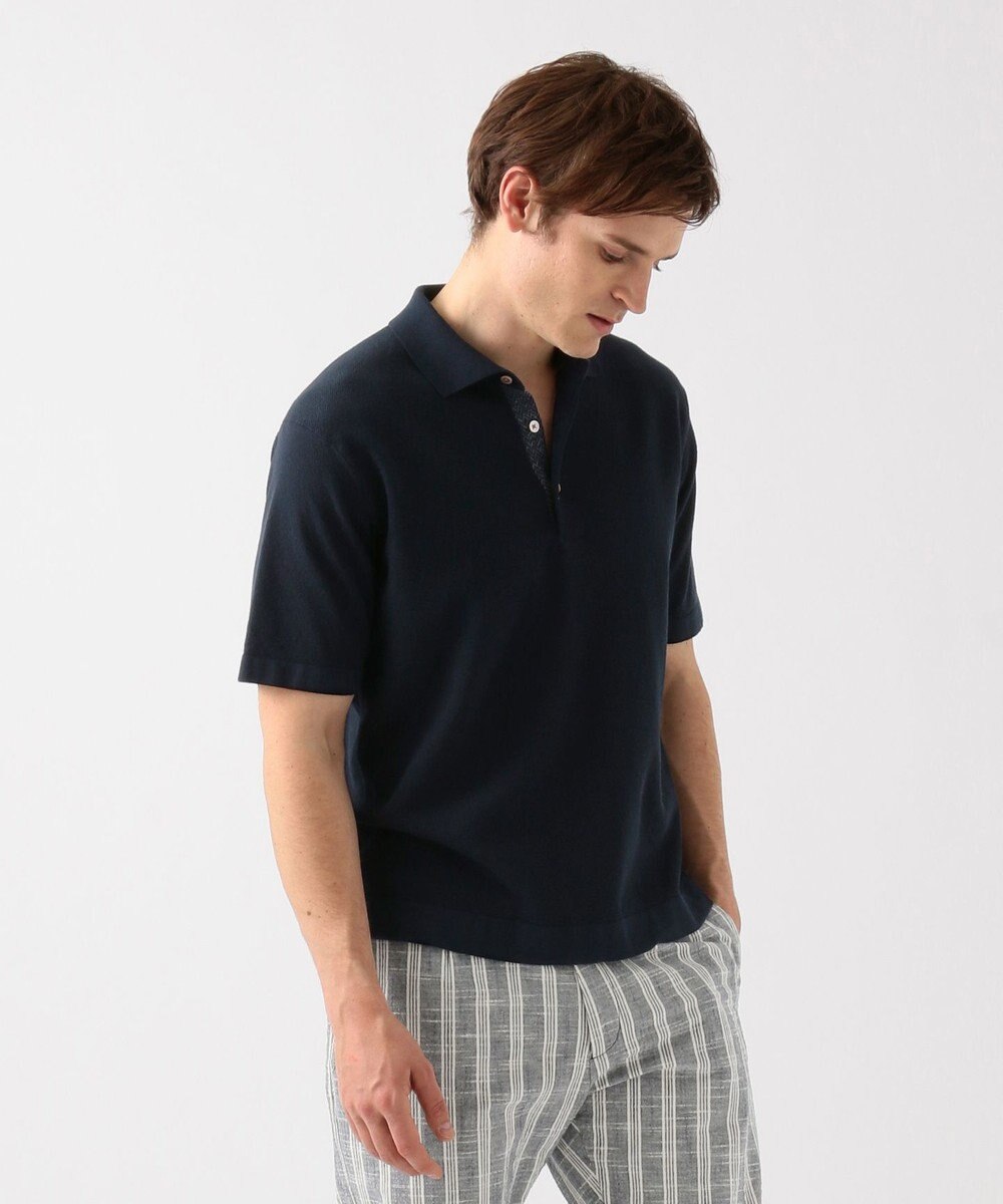 JOSEPH ABBOUD MOUNTAIN 【SPACE】OGストレッチコットン ニットポロシャツ 