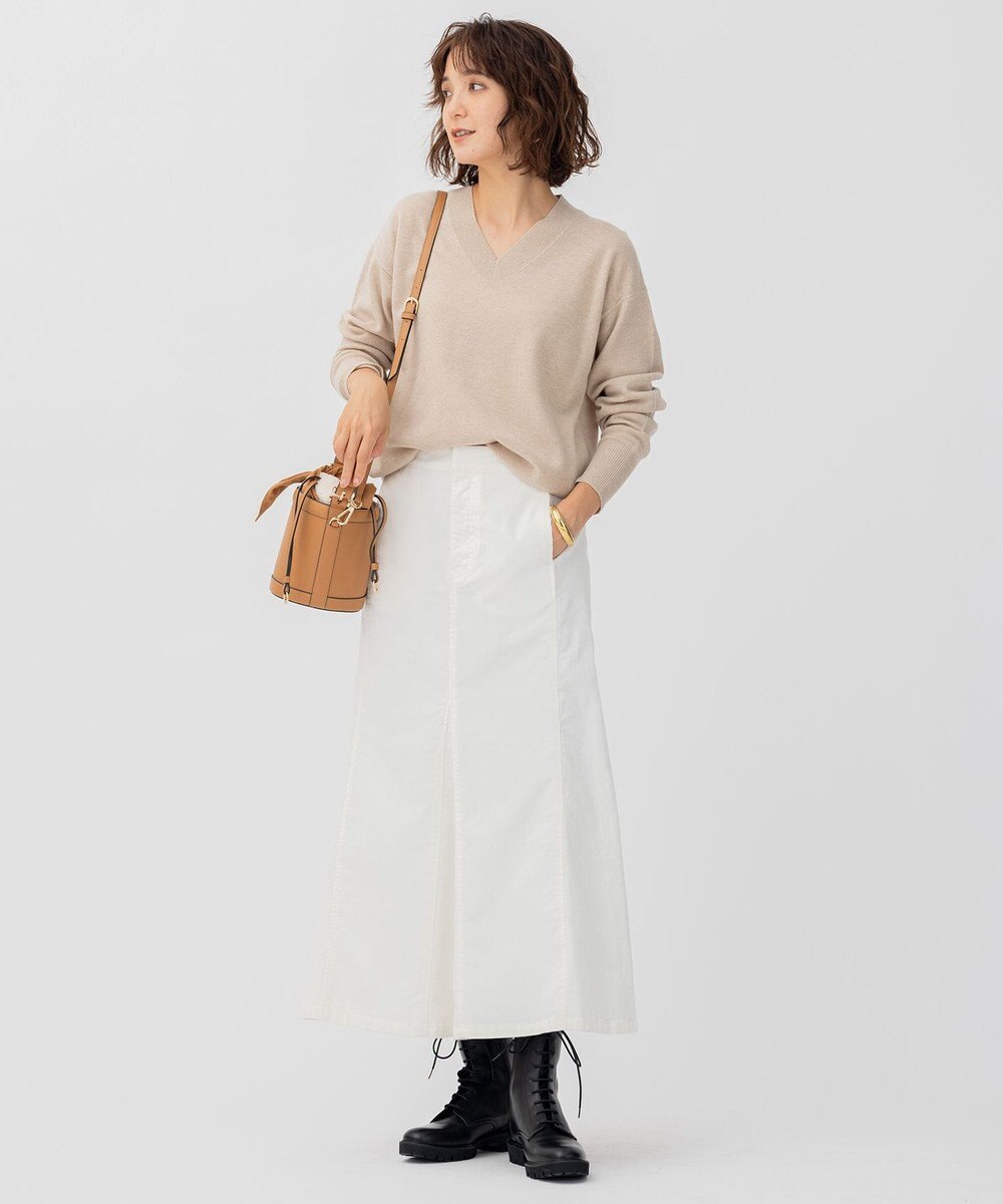 23区 L CARIAGGIウールカシミヤ Vネック ニット 