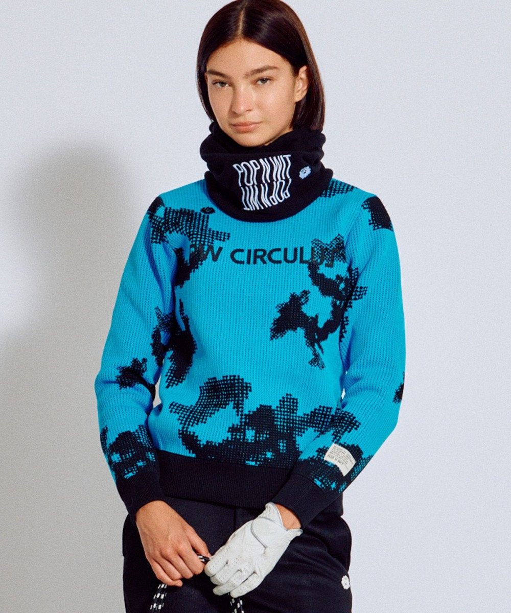 PW CIRCULUS 【WOMEN】Spark dot camouflage 軽量ニット ゴルフウェア レディース 