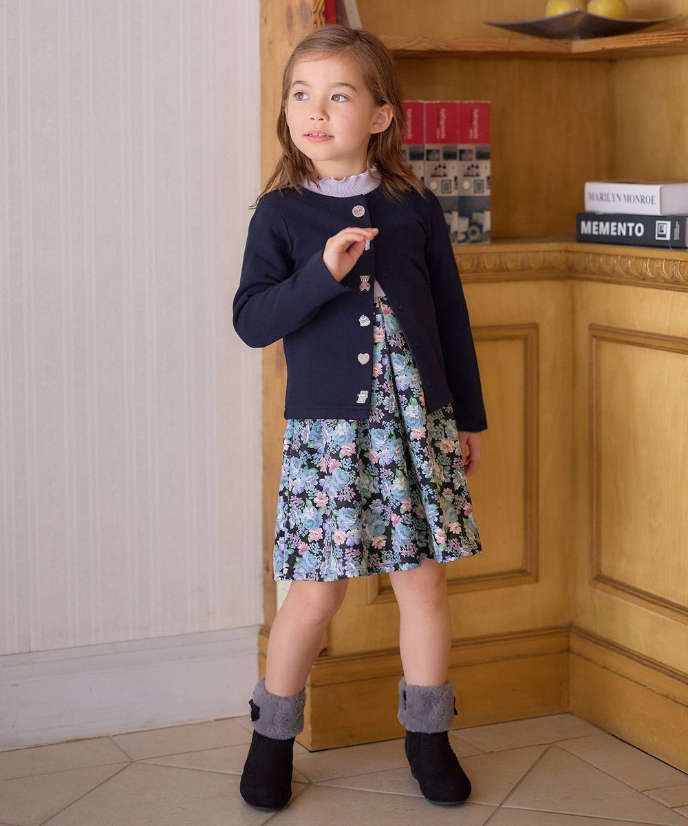 ANY KIDS 花柄 ドッキング ワンピース 