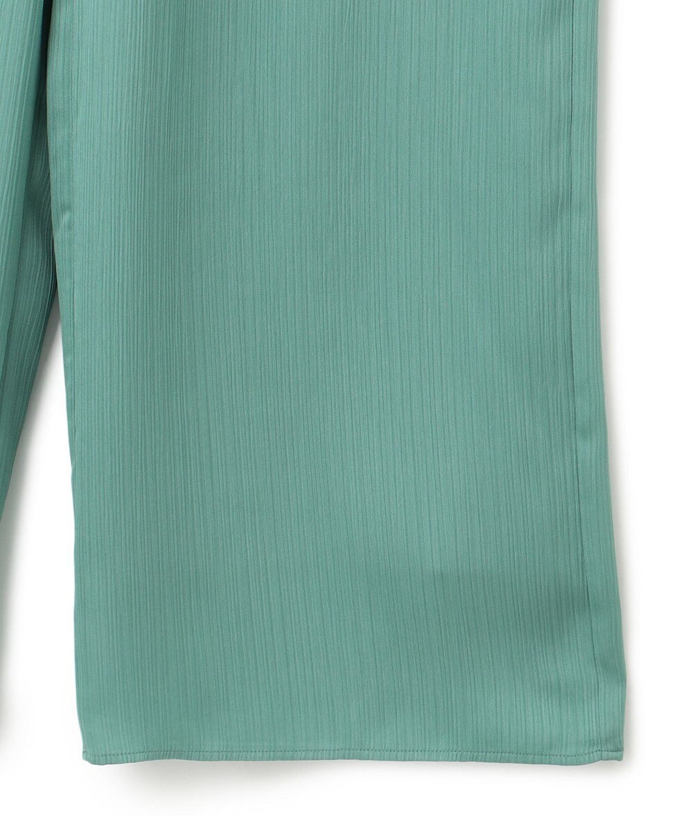 ICB 【接触冷感・洗える】サテンヨウリュウ ワイドストレートパンツ 