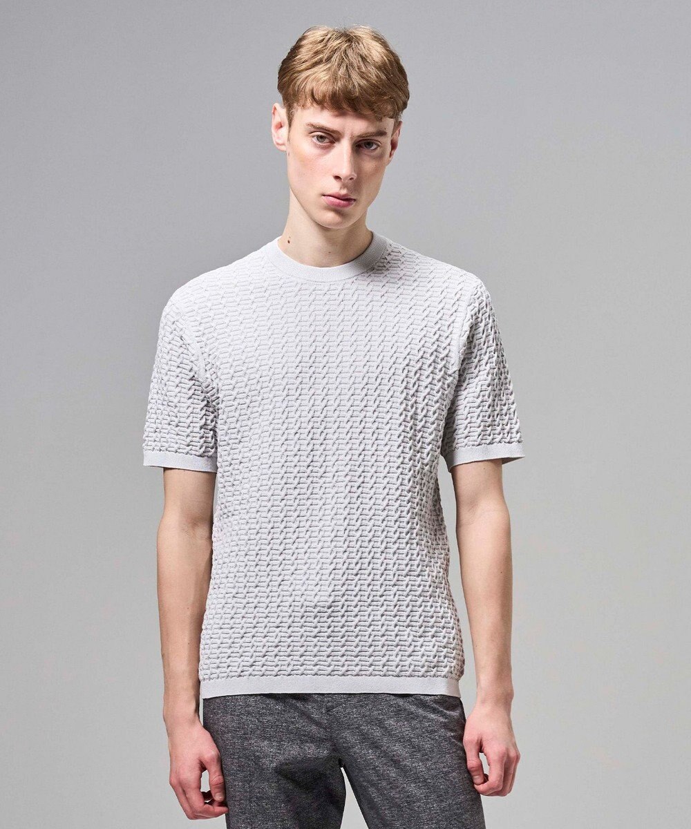 JOSEPH HOMME ドライコットンリンクス　半袖クルーネックニット 