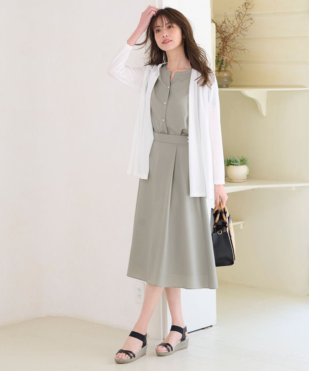 ANY SIS 【洗える】サラサラ着流し カーディガン 